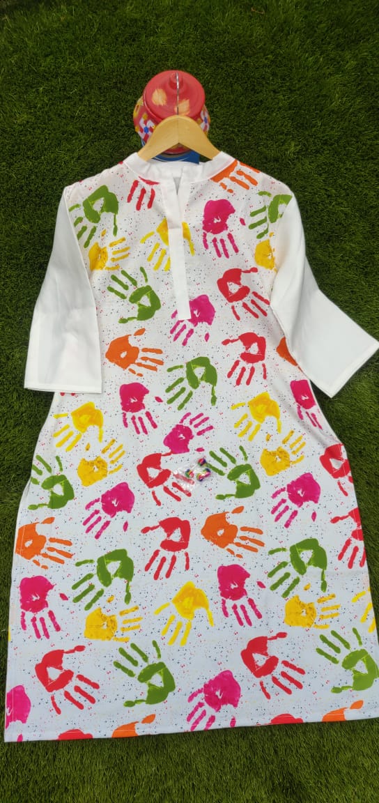 Holi Special Butter Silk Holi Printed Kurtis Catalog